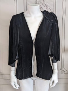 Art Deco Silk Velvet Capelet