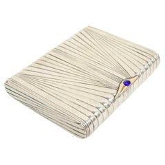 Art Deco Silver & 14 CT Gold Cigarette Case