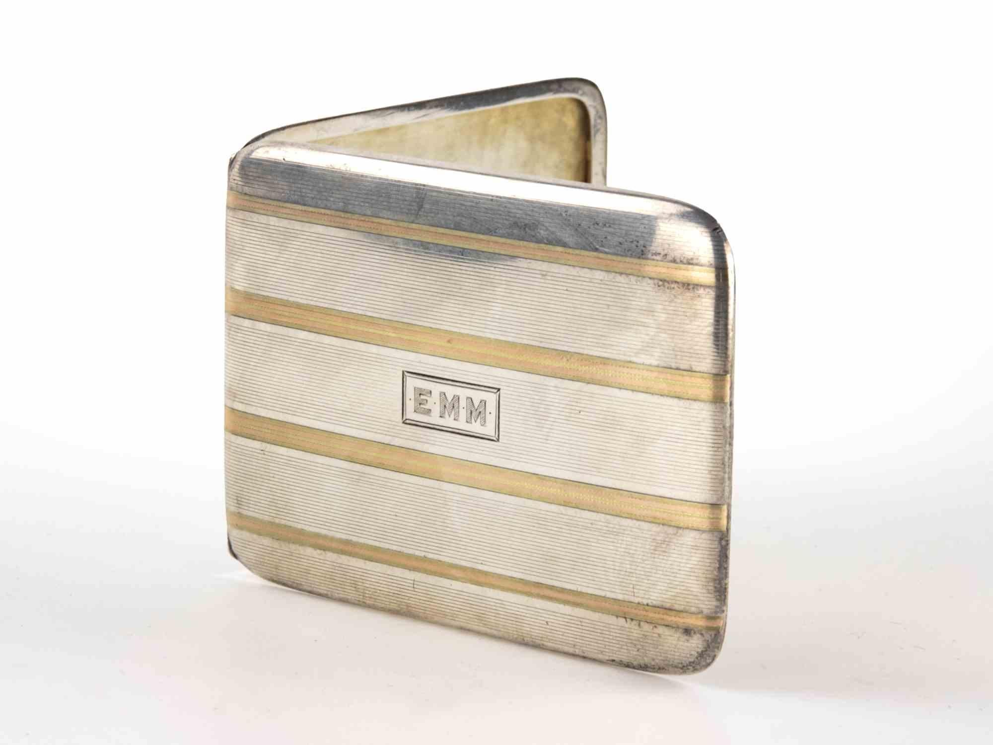 American Art Deco Silver and Gold Cigarette Case by Wise & Son, 1930s For Sale