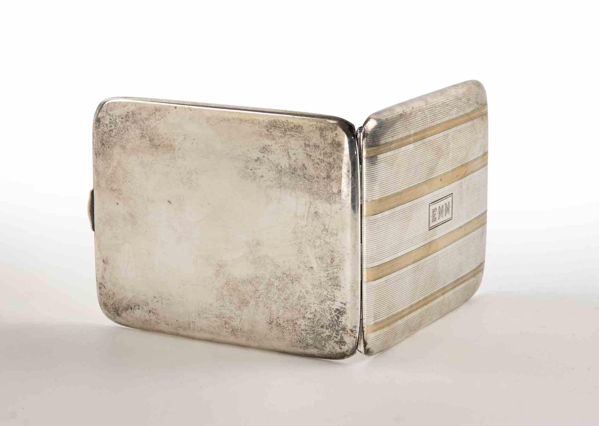 Art Deco Silver and Gold Cigarette Case by Wise & Son, 1930s In Good Condition For Sale In Roma, IT