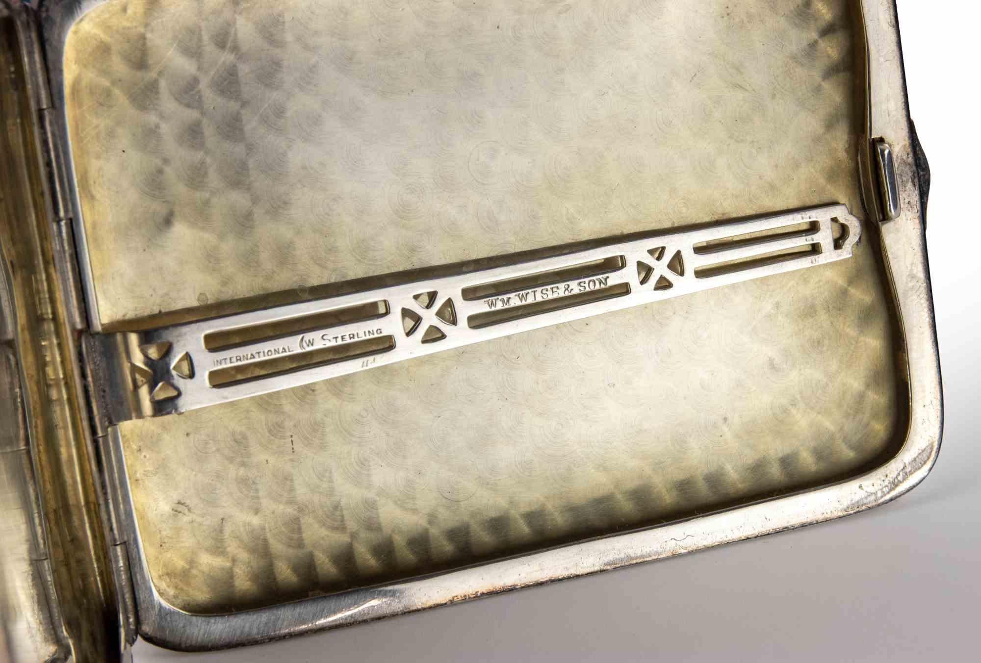 Art Deco Silver and Gold Cigarette Case by Wise & Son, 1930s For Sale 1