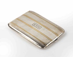 Art Deco Silver and Gold Cigarette Case by Wise & Son, 1930s
