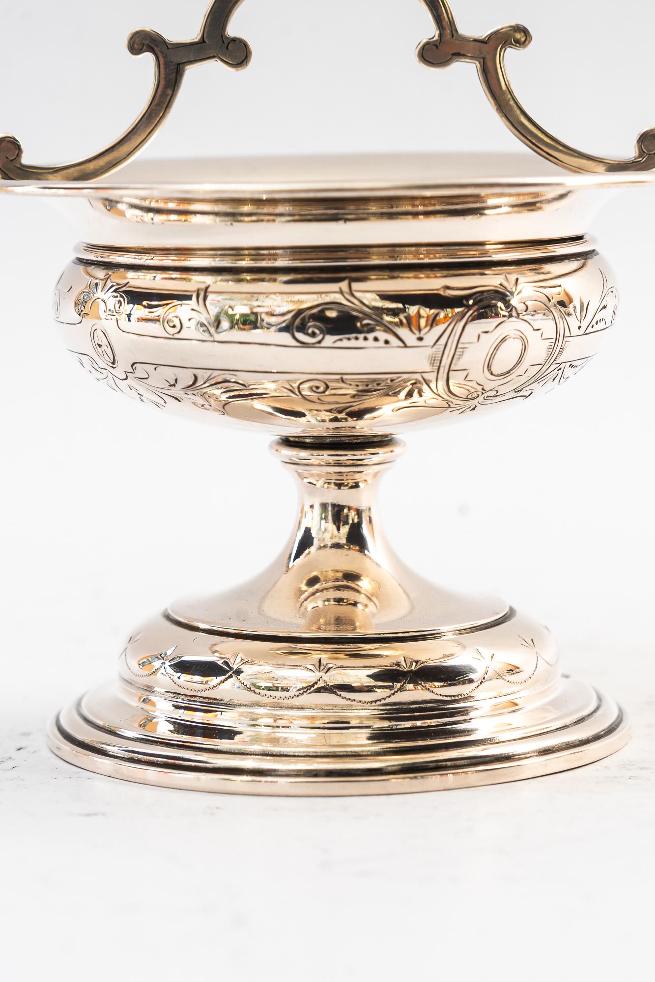 Bol en argent Art Déco des années 1920 Bon état - En vente à Wien, AT