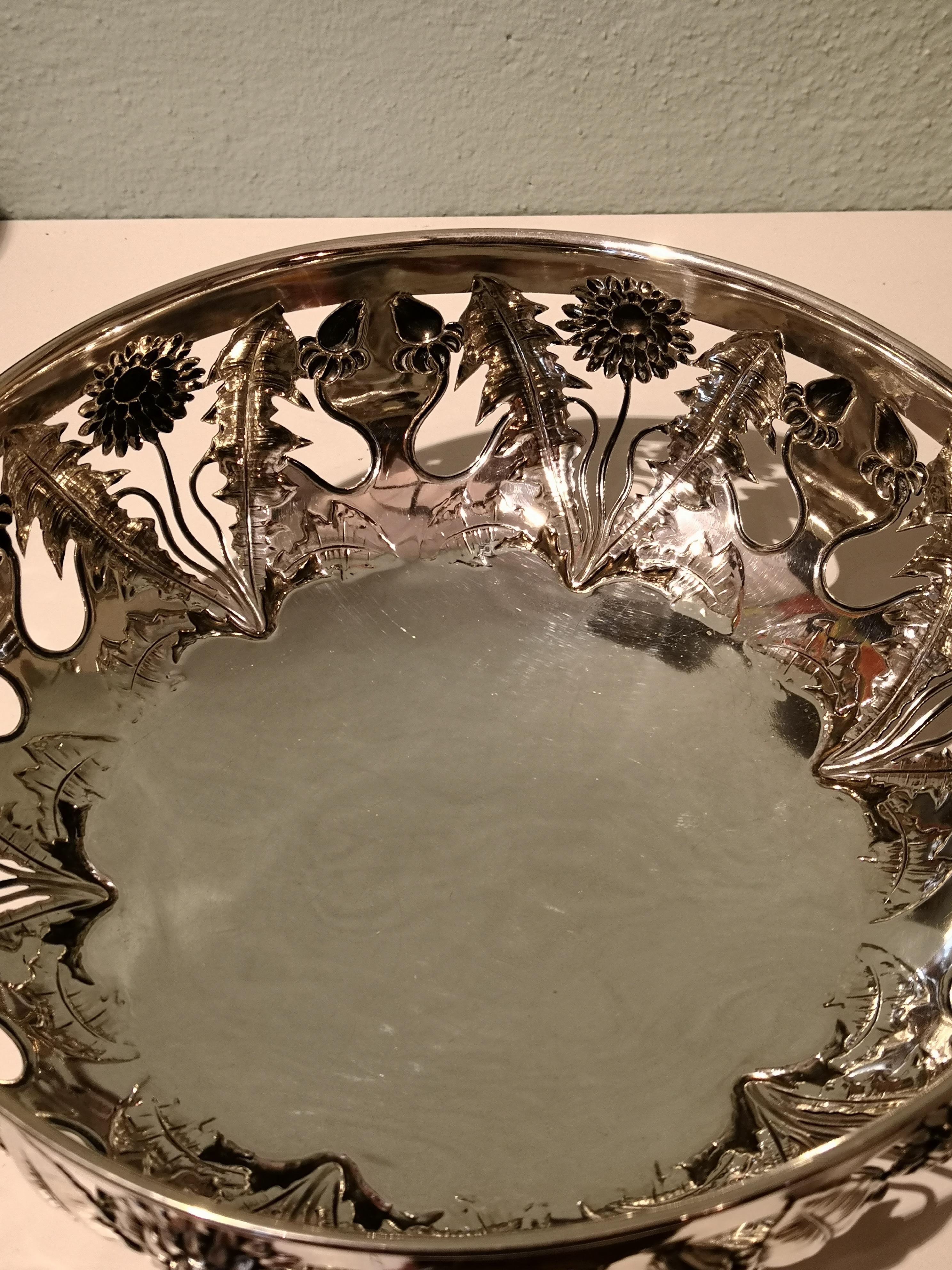 Art Deco Silver Bowl Danish S & M Benzen In Excellent Condition In Kitzbuhel, AT