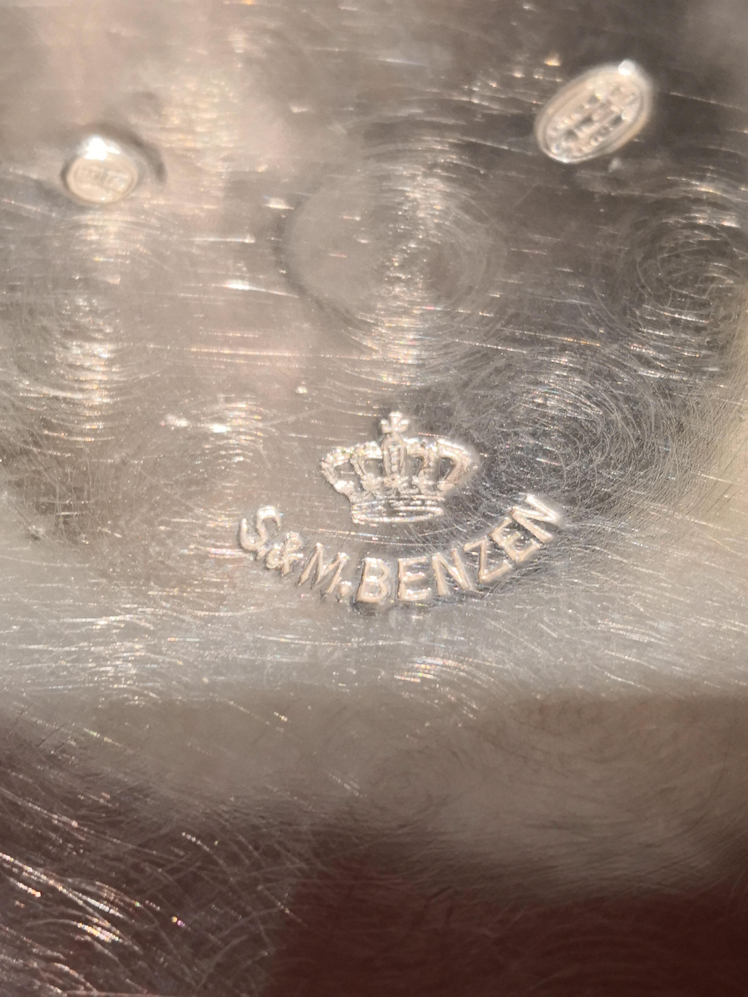 Art Deco Silver Bowl Danish S & M Benzen In Good Condition In Kitzbuhel, AT