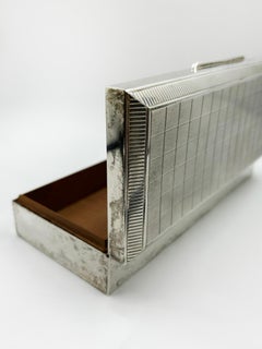 Art Deco Silver Box with Wooden Interior, circa 1930s