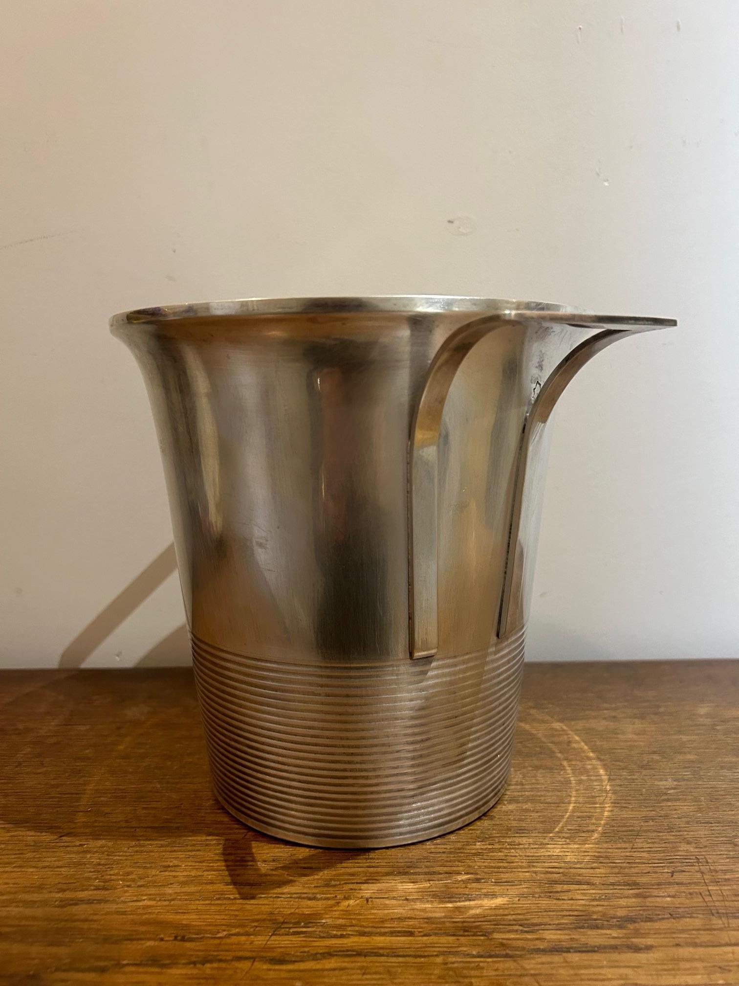 French Art deco silver bucket  For Sale