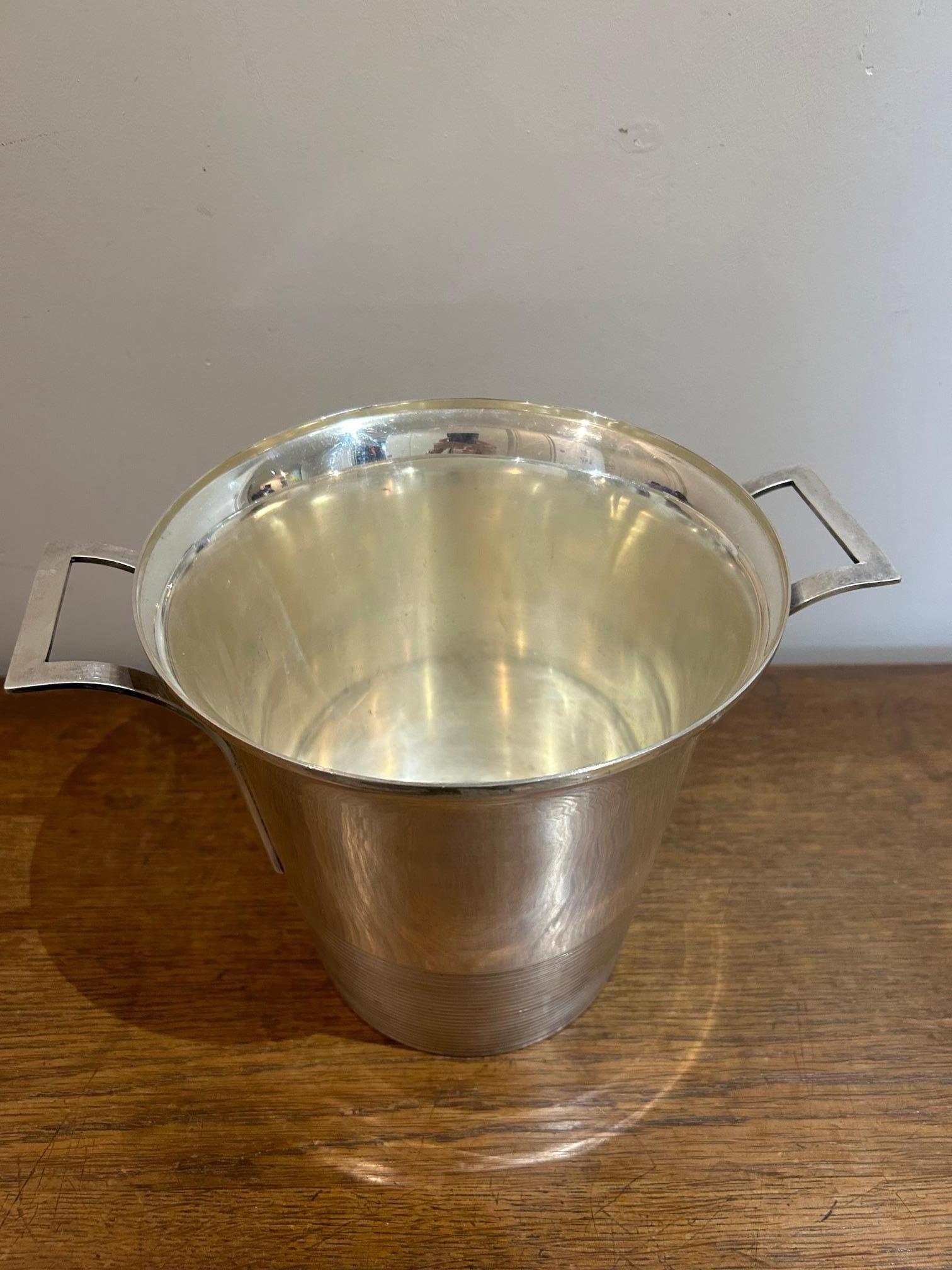 Silver Art deco silver bucket  For Sale