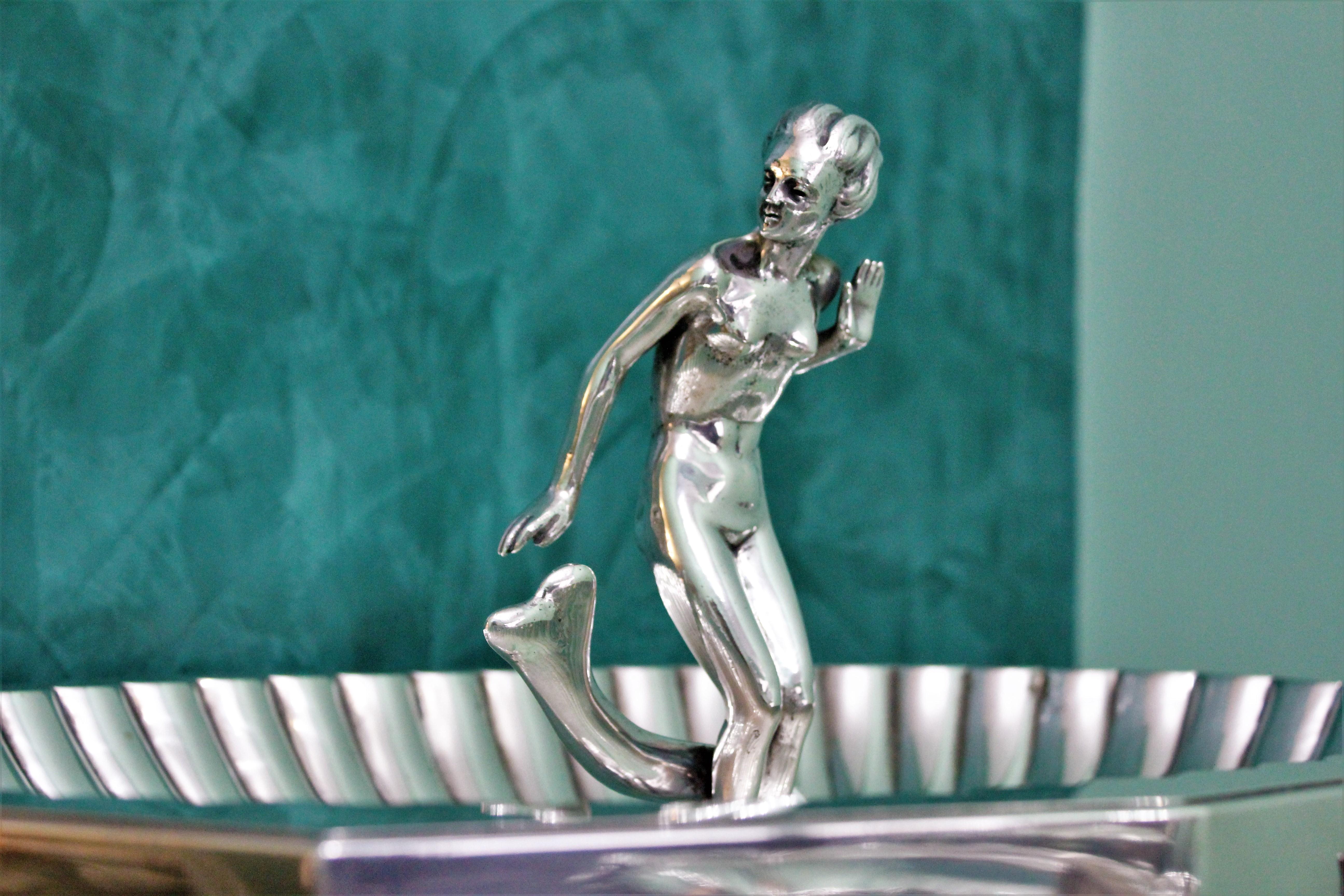 Art Deco Silver Centerpiece by Arrigo Finzi/Sant'Elia Milan-Italy 1938-1943 For Sale 11