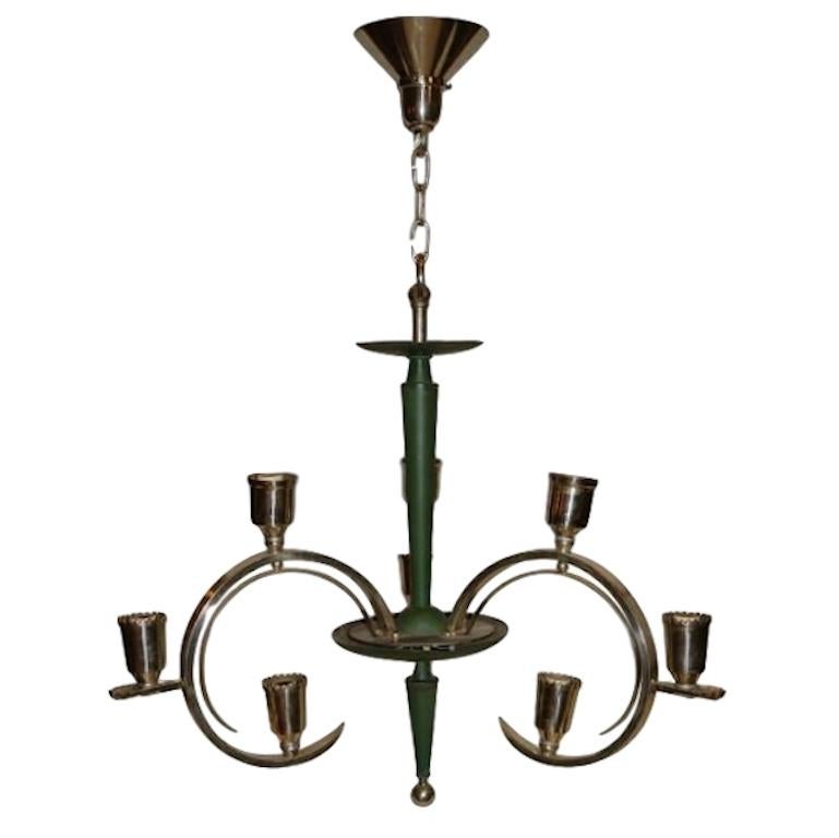 Italian Art Deco Chandelier In Good Condition For Sale In New York, NY