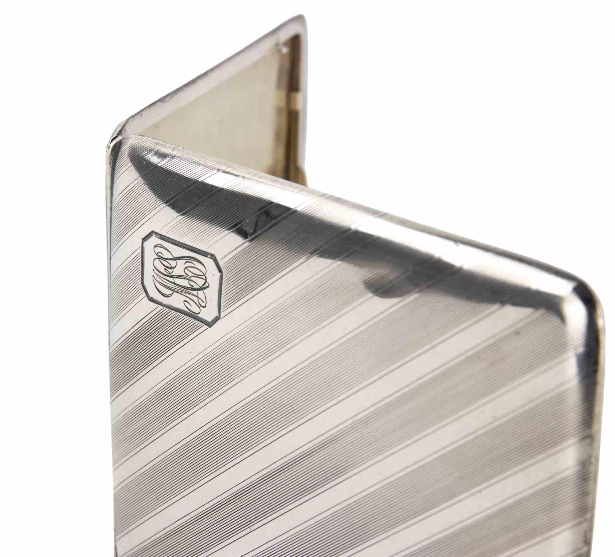 Européen Etui à cigarettes en argent Art Déco, années 1930 en vente
