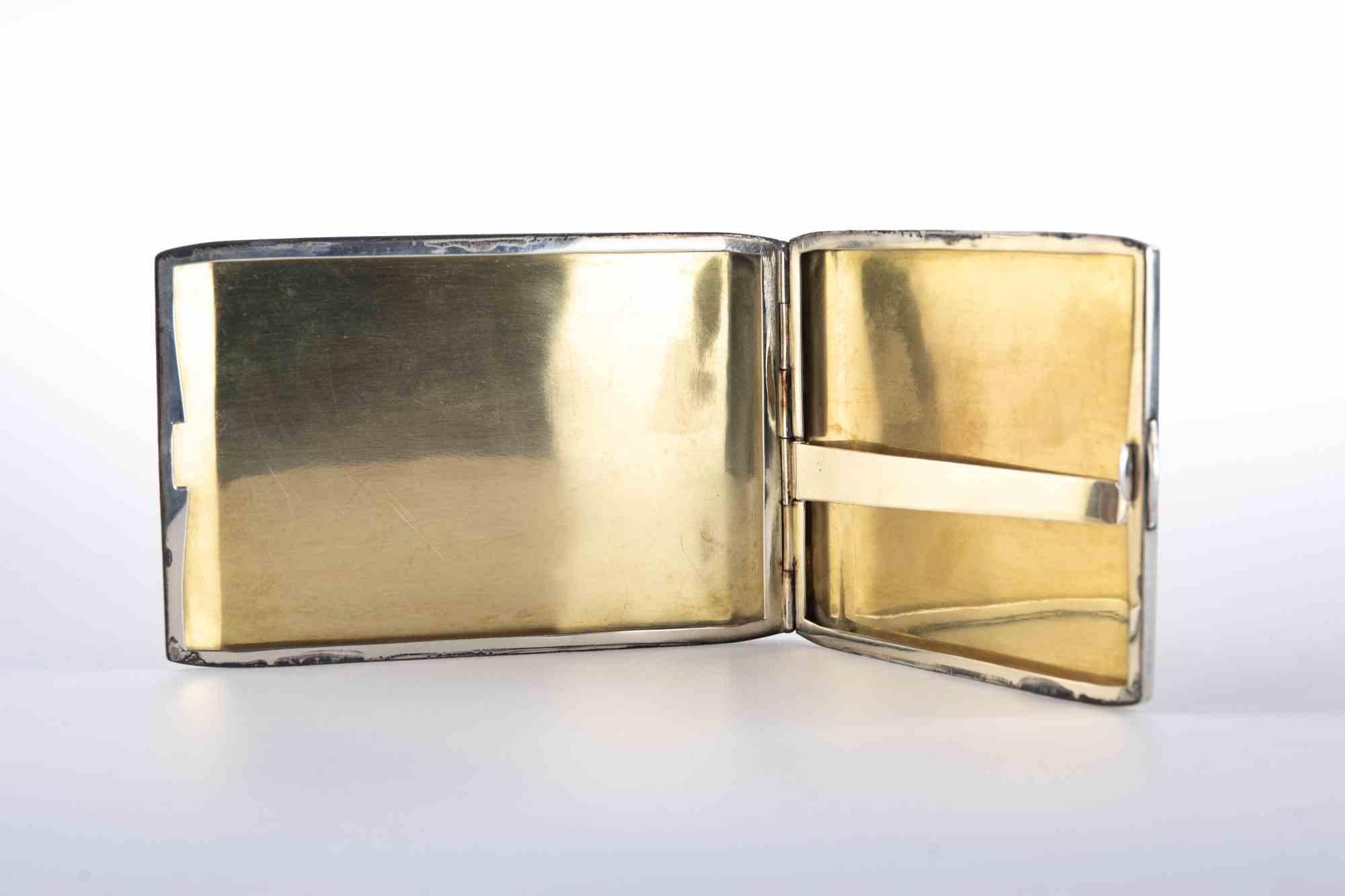 Art Deco Silver Cigarette Case, 1930s In Good Condition For Sale In Roma, IT