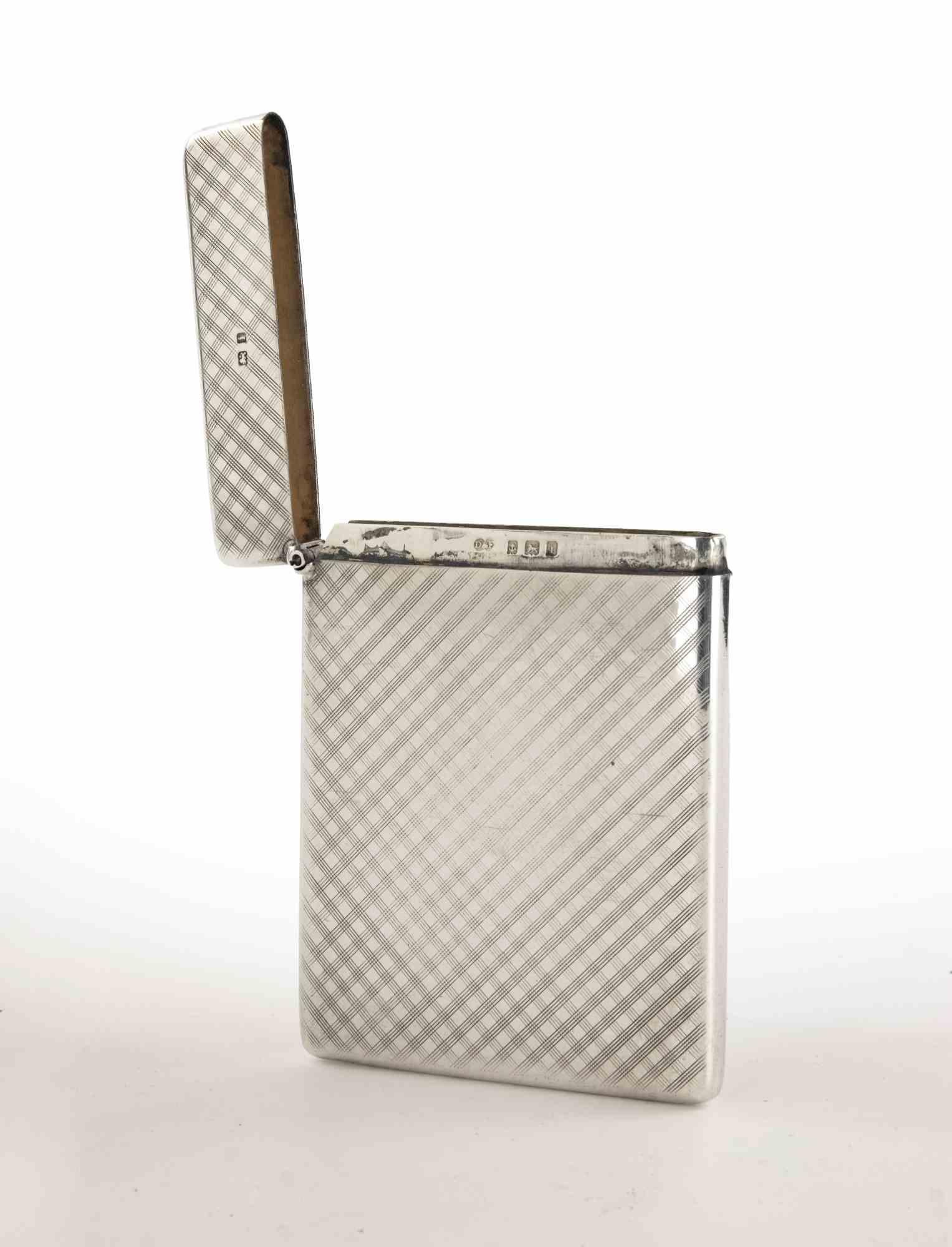 Art Deco Silver Cigarette Case by Deakin & Francis, 1930s (Art déco) im Angebot