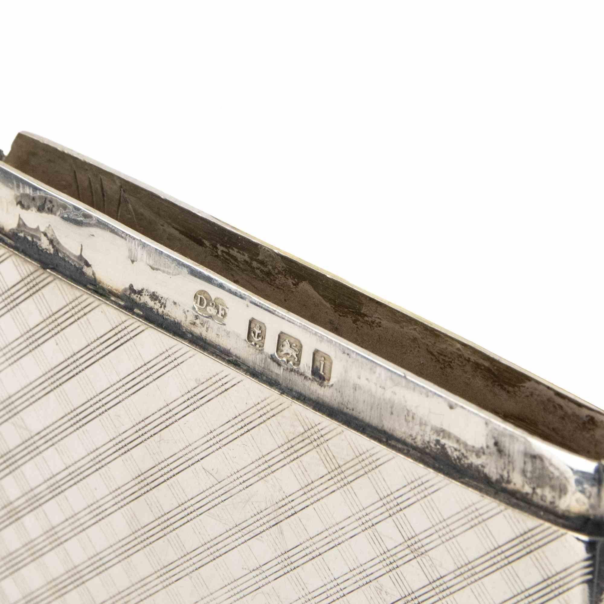 Art Deco Silver Cigarette Case by Deakin & Francis, 1930s im Zustand „Gut“ im Angebot in Roma, IT