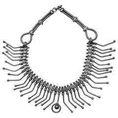 Art Deco Silver Collar Necklace
