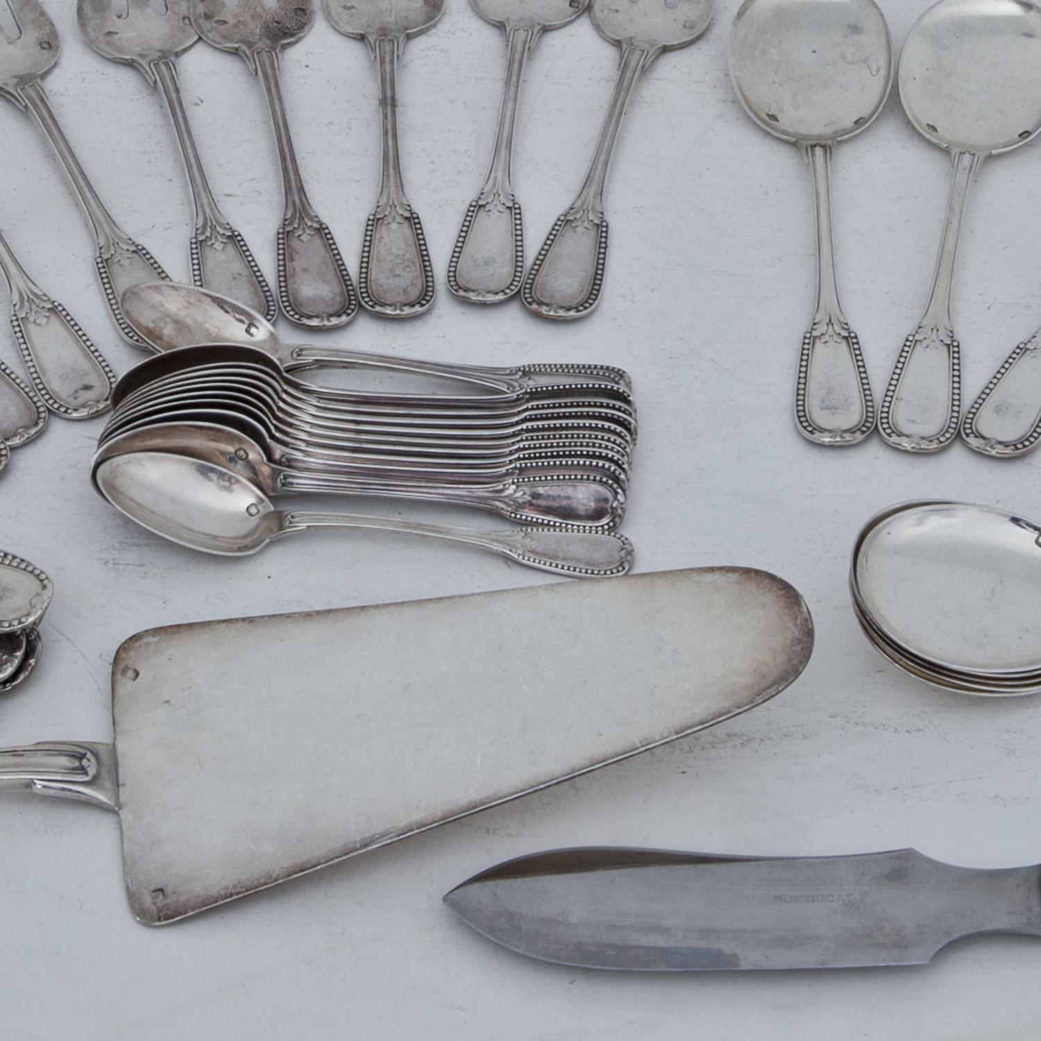 Art Deco Silver Cutlery, Emile Puiforcat, France, 1st Half 20th Century 1