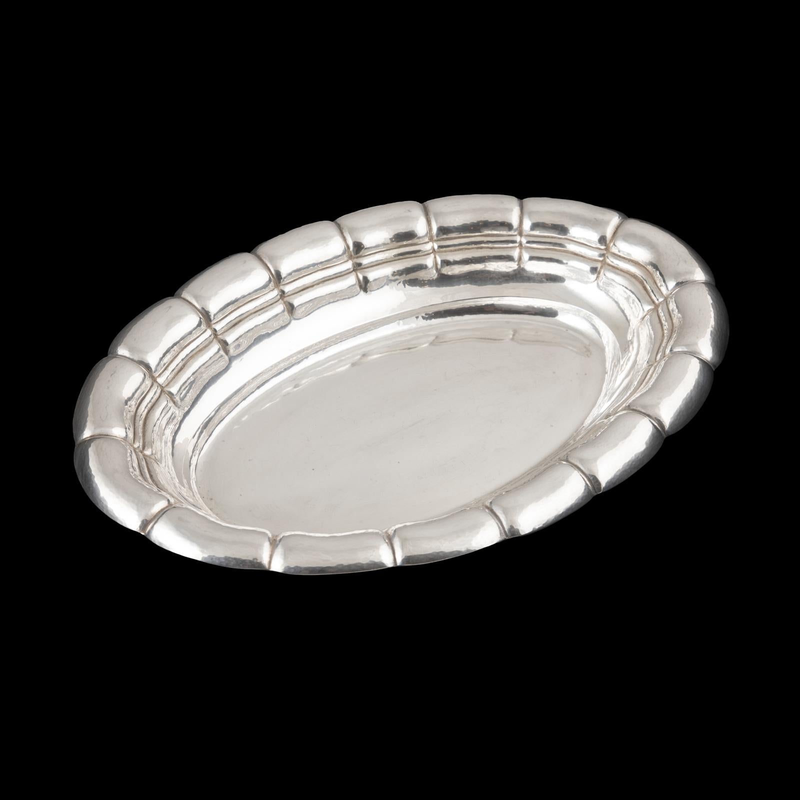 Art Deco Silver Dish by Roelof Citroen For Sale 3
