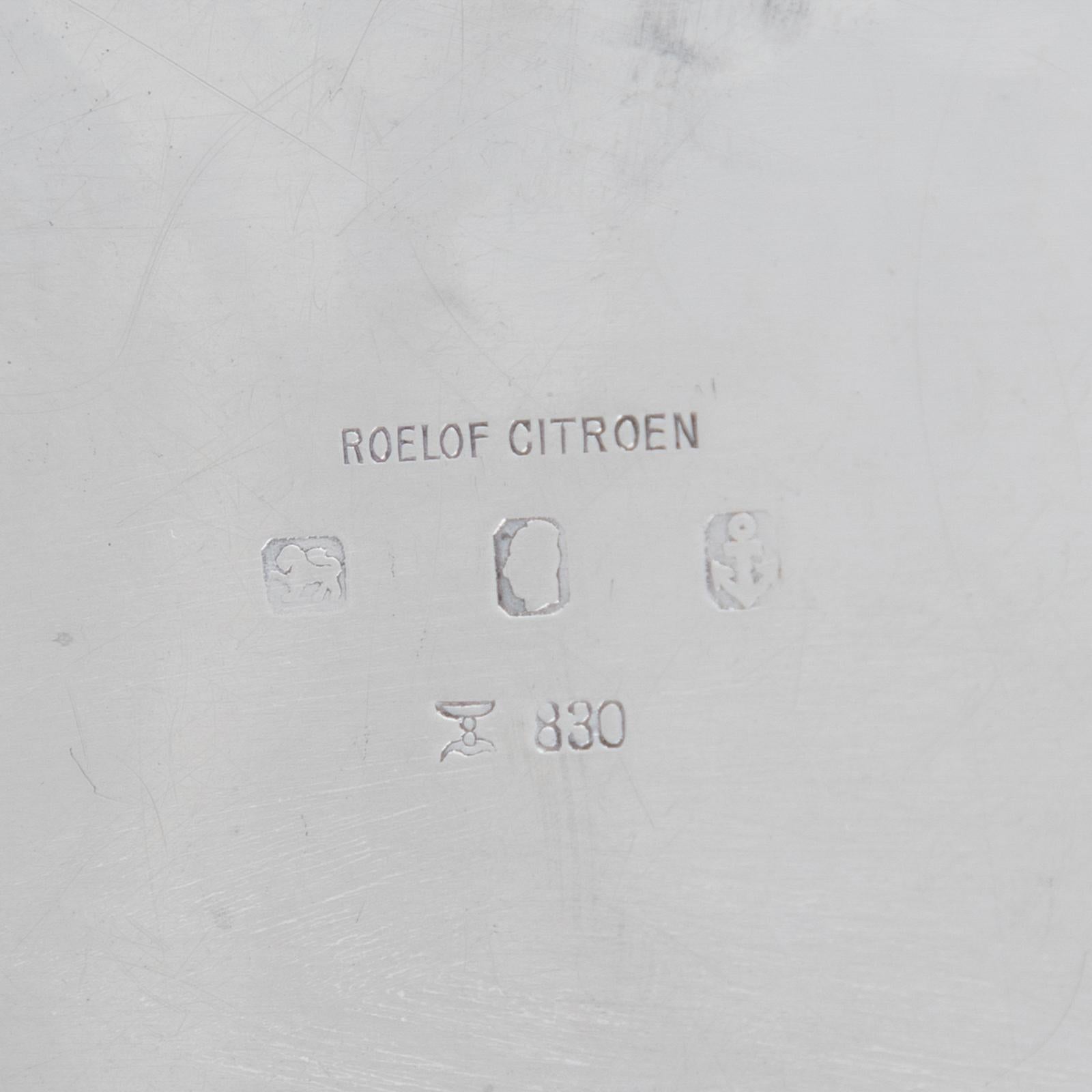 Art Deco Silver Dish by Roelof Citroen For Sale 4