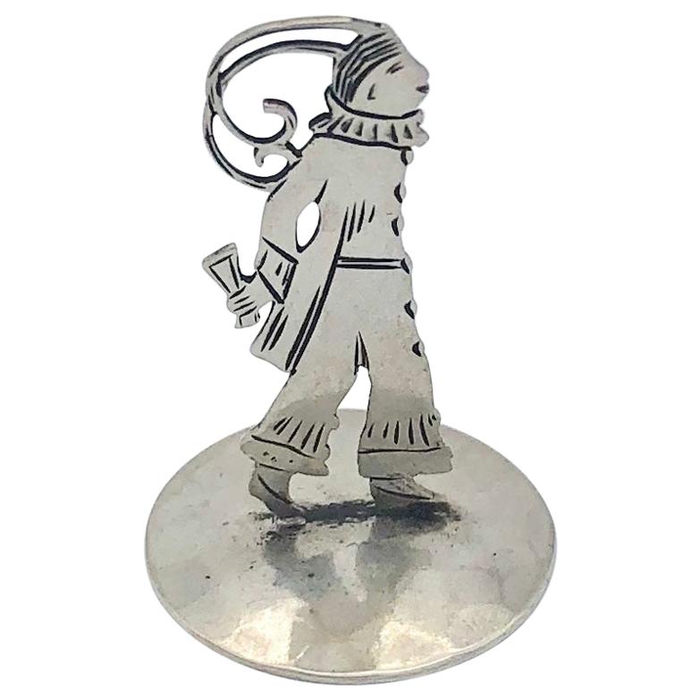 Art Deco Silber Dame Figur im Angebot