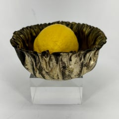 Cuenco Fazzoletto Art Déco con pañuelo de plata dorada, Francia