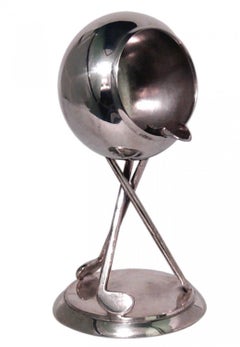 Art Deco Silver Golf Ashtray