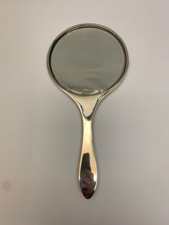 Art Deco Silver Hand Mirror