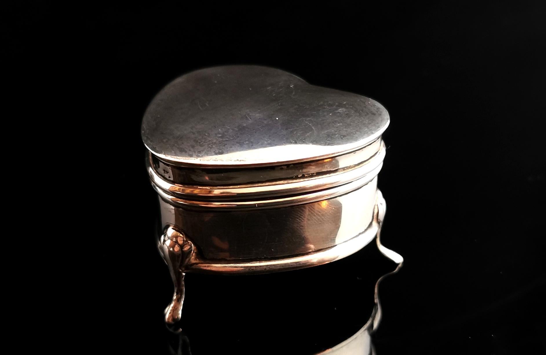 silver heart jewelry box