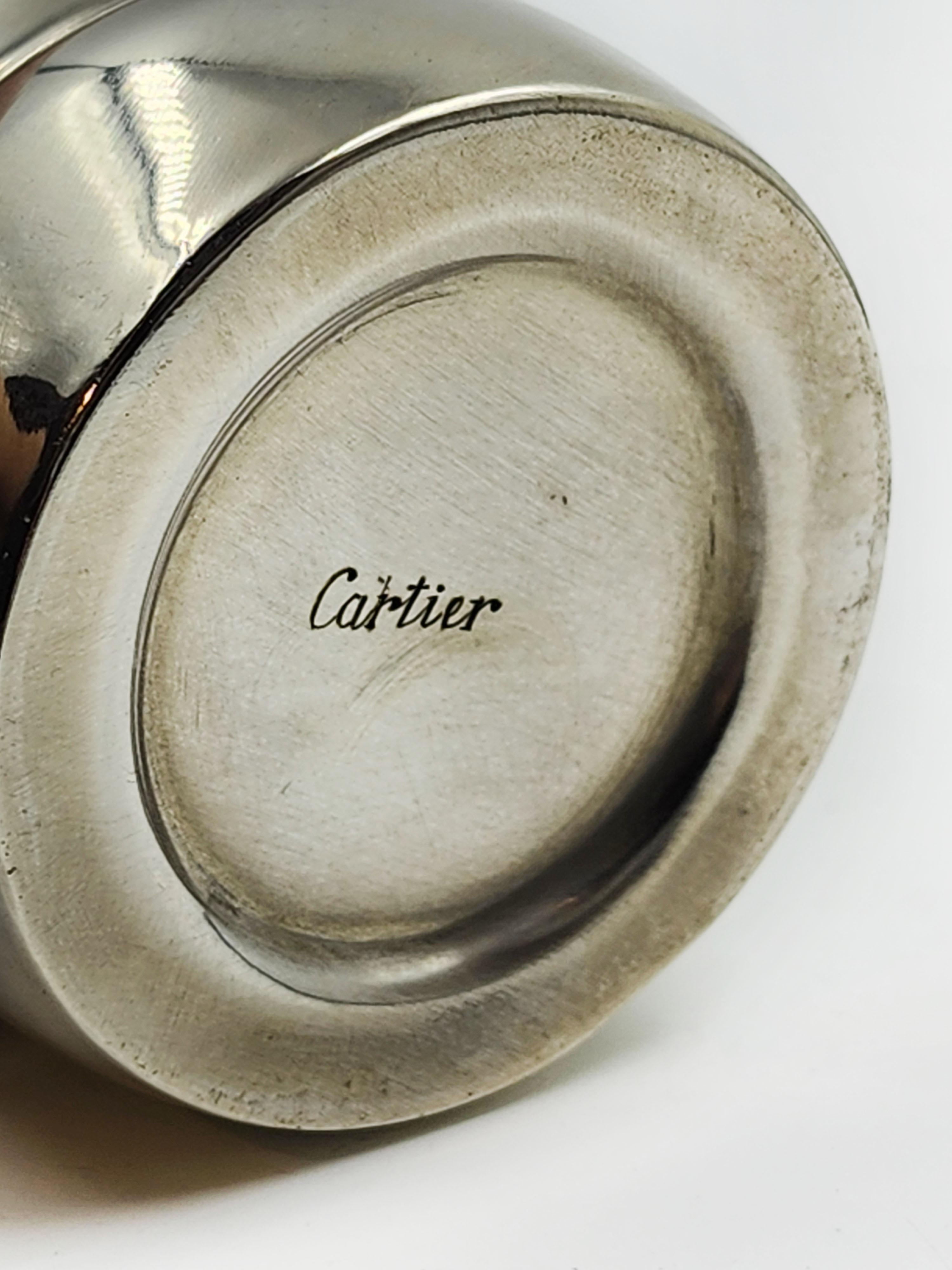Art Deco silver metal shaker, Cartier 20th century For Sale 1