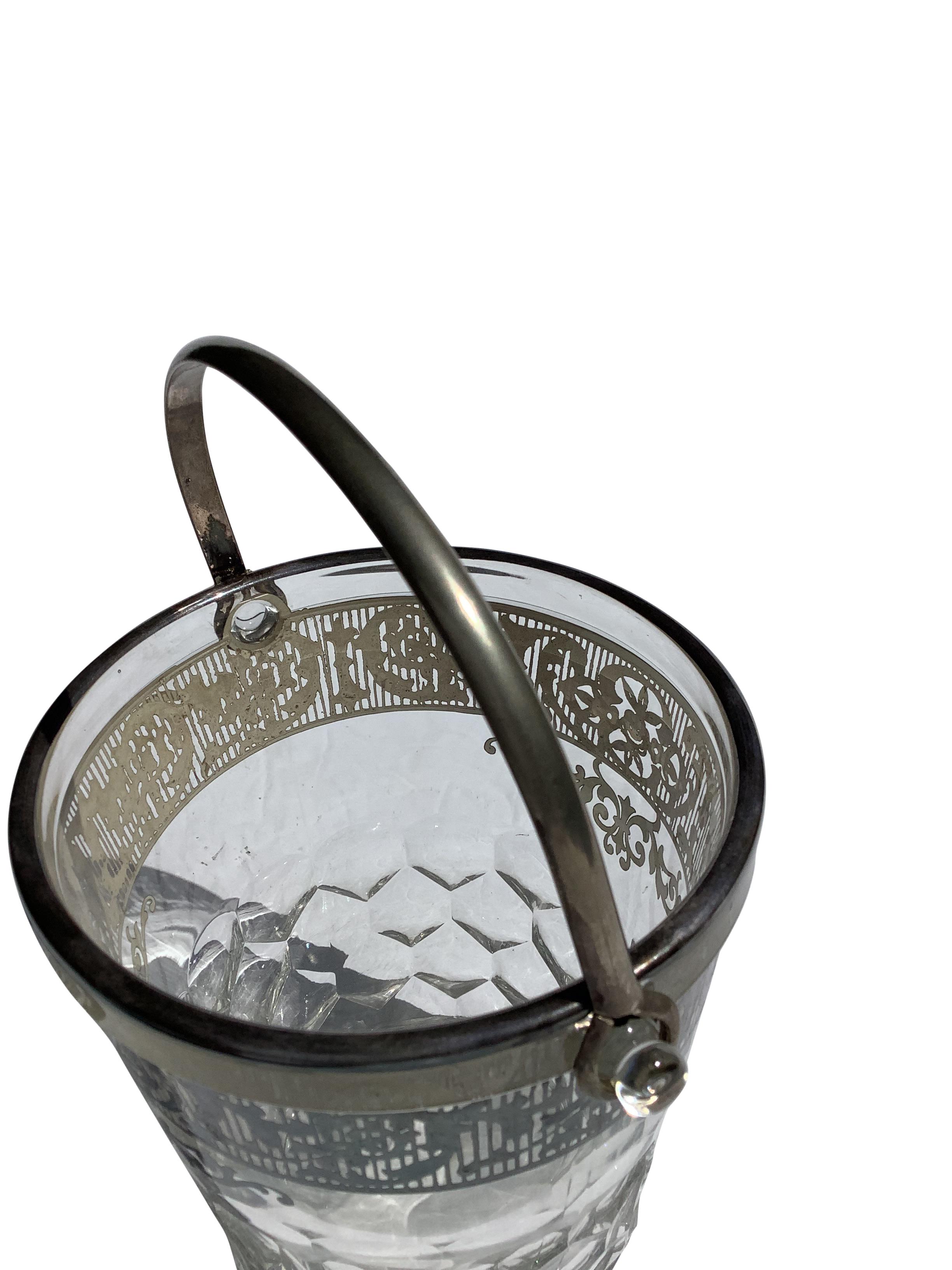 Art Deco Silver Overlay Ice Bucket For Sale 1