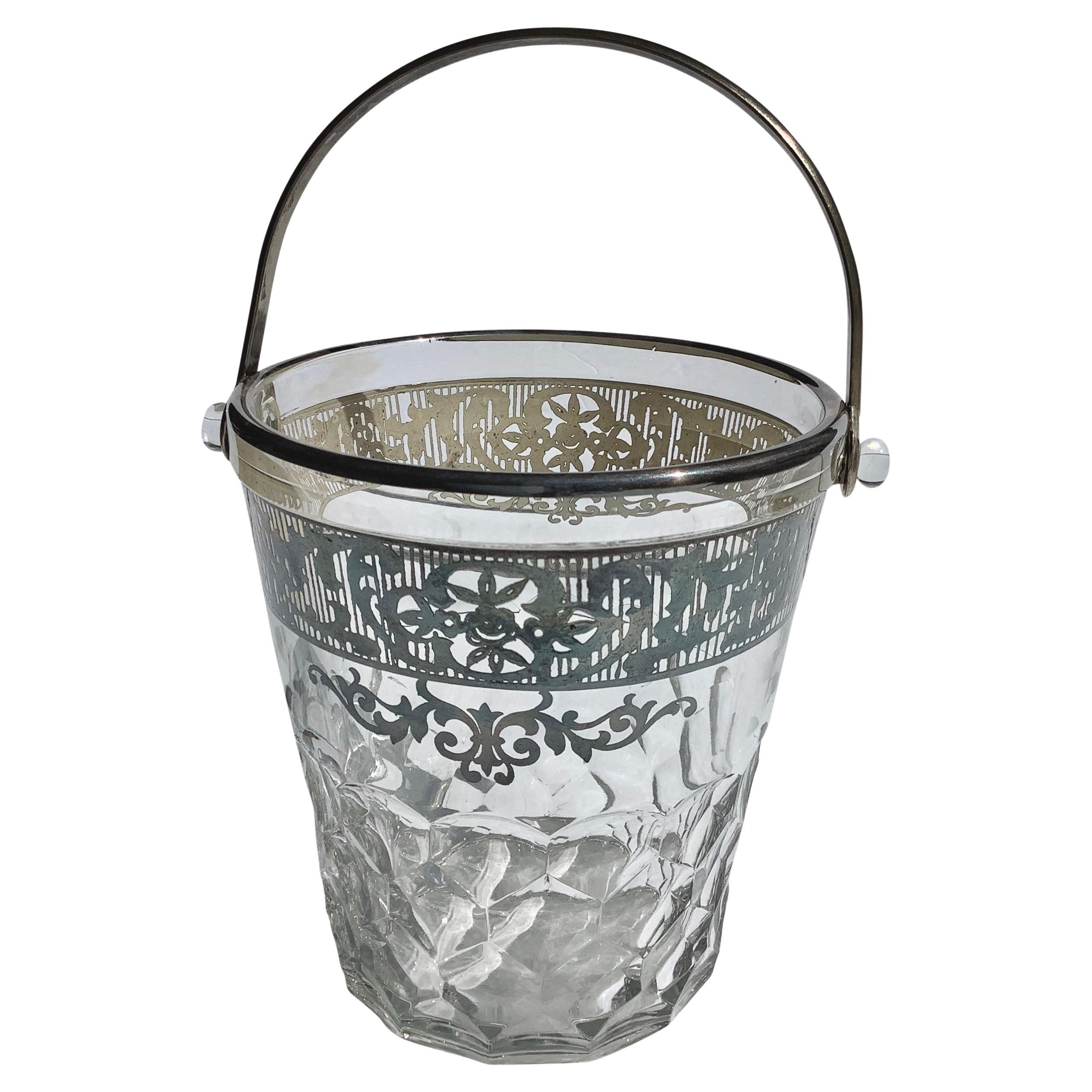 Art Deco Silver Overlay Ice Bucket For Sale