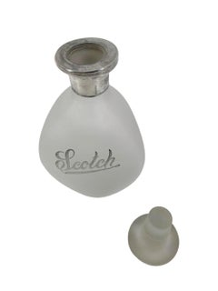 Art Deco Silver Overlay Pinch Decanter "Scotch" on Frosted Ground