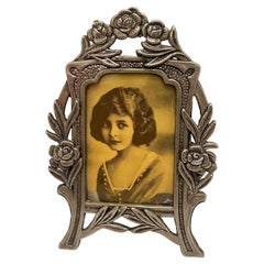 Cadre photo argenté Art déco