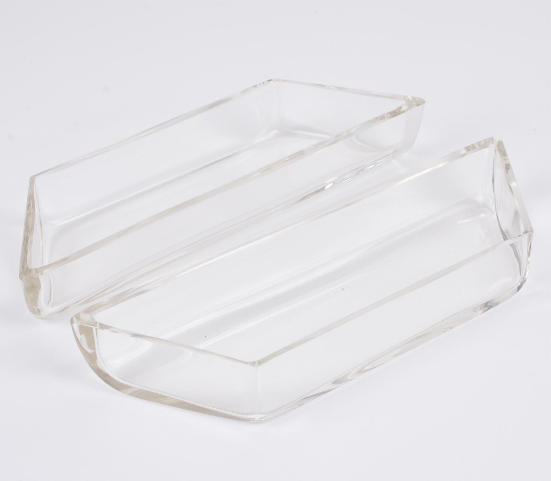 Art Deco Silver Plate and Crystal Barware Tray and Dishes by Quist, circa 1930 For Sale 9