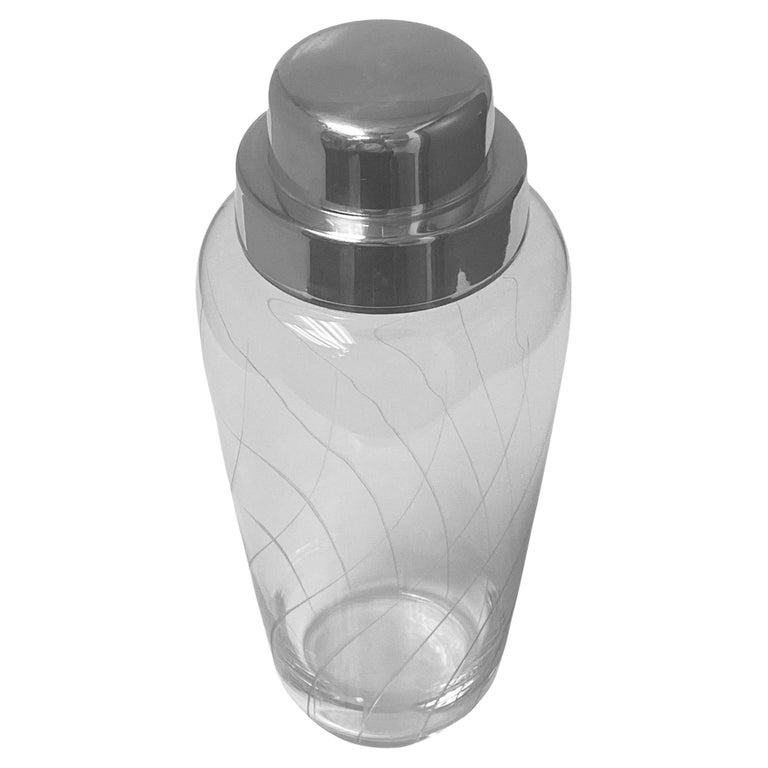 Art Deco Silver Plate and Glass Cocktail Shaker W.M.F. Germany C.1930 For  Sale at 1stDibs