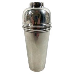 Art Deco Silver Plate & Bakelite Cocktail Picks in a Cocktail Shaker Form Jigger