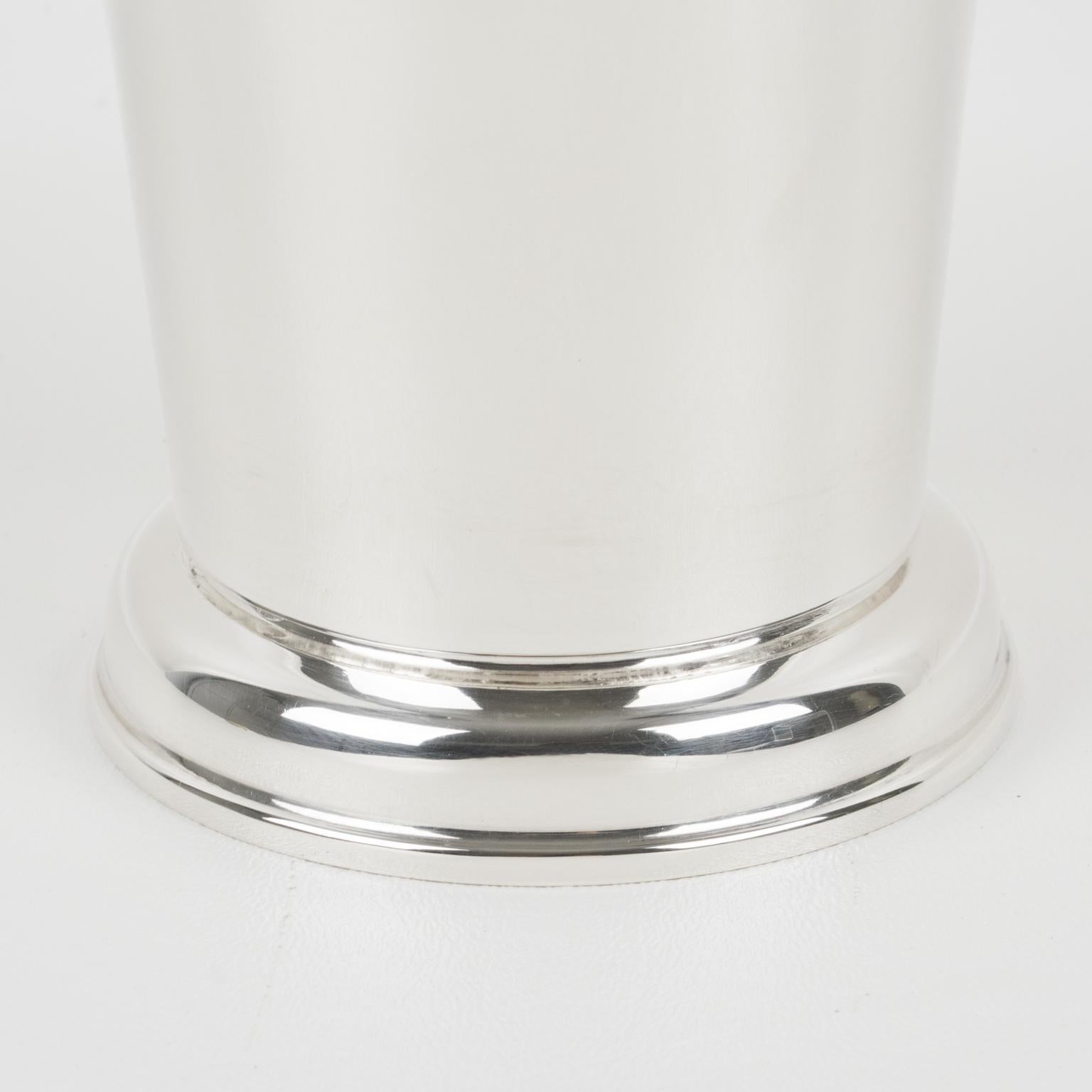 Art Deco Silver Plate Barware Cocktail Martini Pitcher by Produx Paris 1