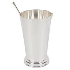 Art Deco Silver Plate Barware Cocktail Martini Pitcher by Produx Paris