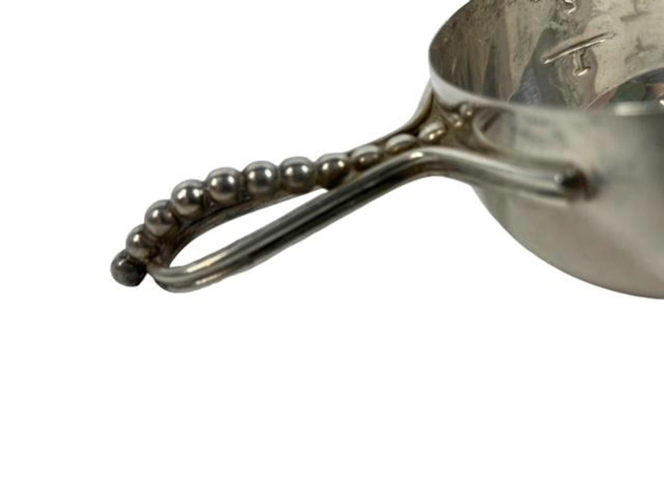 Art Deco Silver Plate Bottom Up / Roll Over Jigger / Spirit Measure by Napier In Good Condition In Nantucket, MA