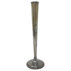 Art Deco Silver Plate Bud Vase, circa 1950
