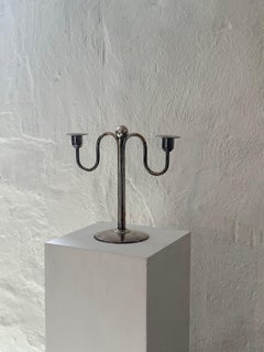 Versilberter Art-Déco-Kandelaber von F.W. Quist, Württemberg, Deutschland, 1930er Jahre