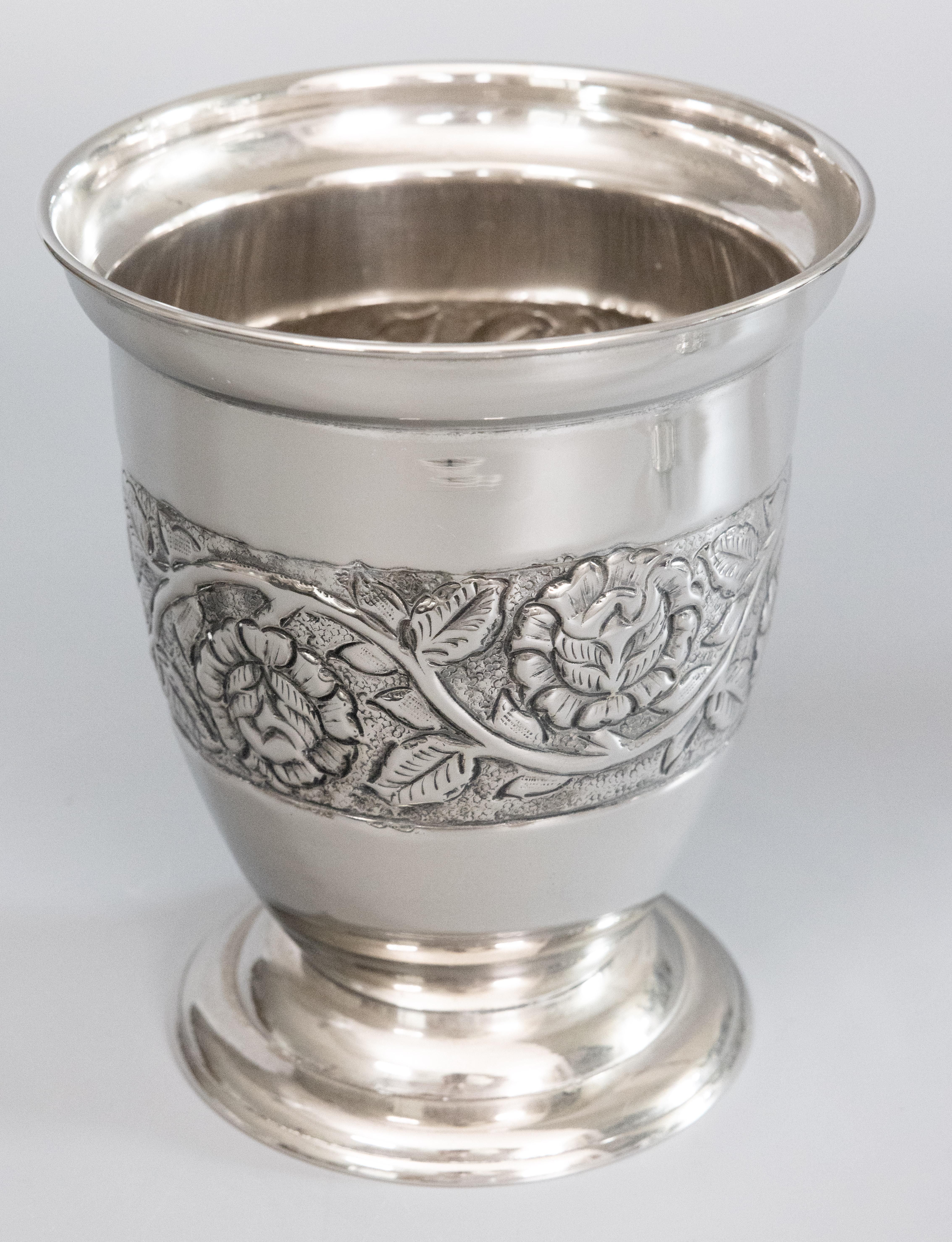 silver plated wine cooler