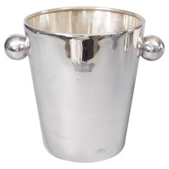 Seau à glace à champagne Art Déco en argent refroidisseur de vin