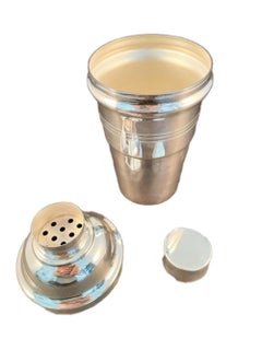 Coctelera Art Decó de plata, tipo Cobbler, de Cavalier