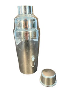 Art Deco Silver Plate Cobbler Type Cocktail Shaker by Christofle