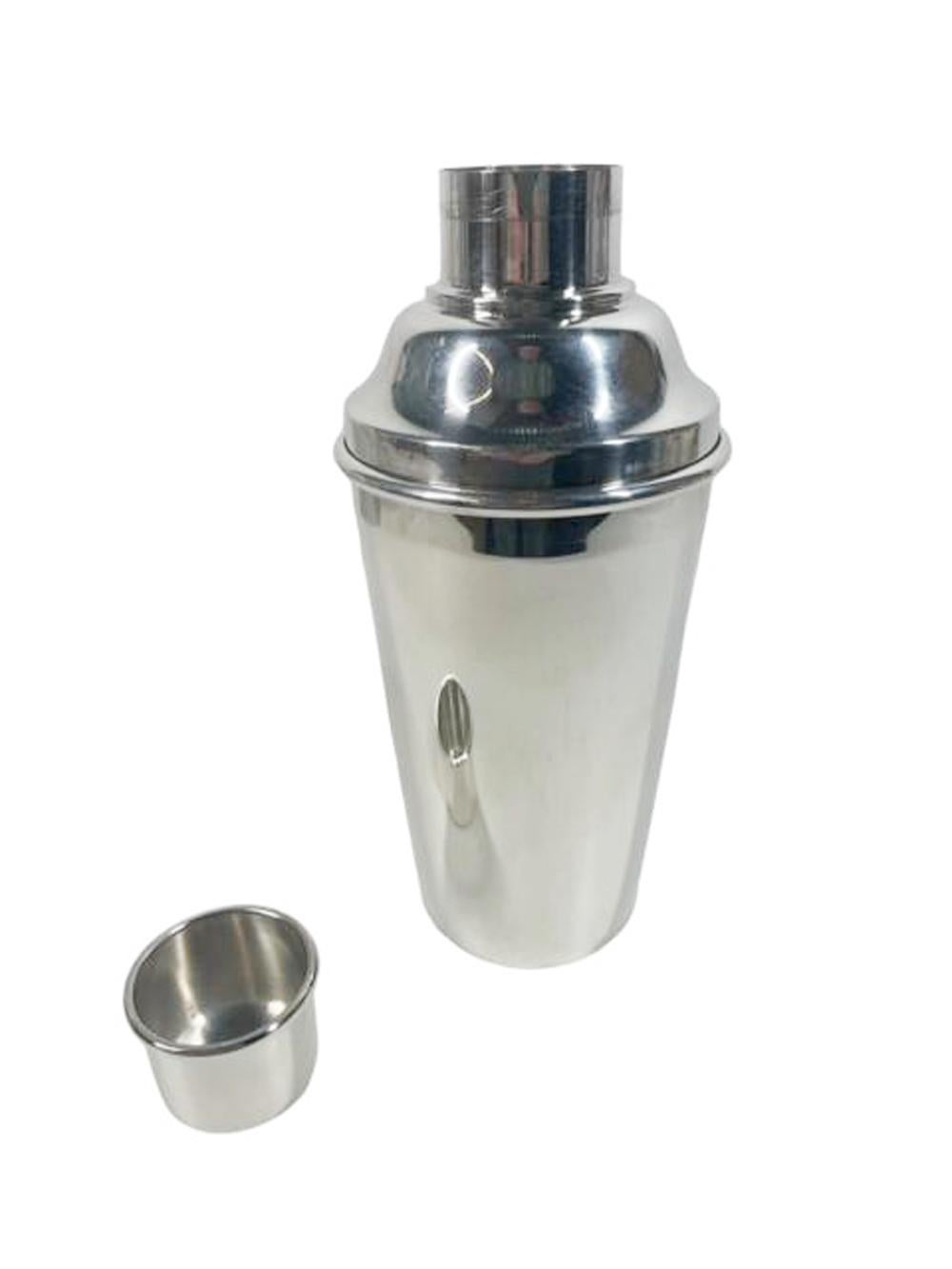20th Century Art Deco Silver Plate Cobbler Type Cocktail Shaker by P.H. Vogel For Sale