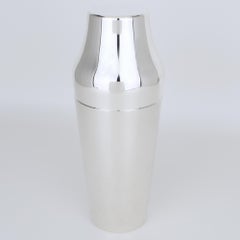 Art Deco Cocktail Shaker aus Silberblech im Boston-Style von St Hilaire, Paris, 1940er Jahre