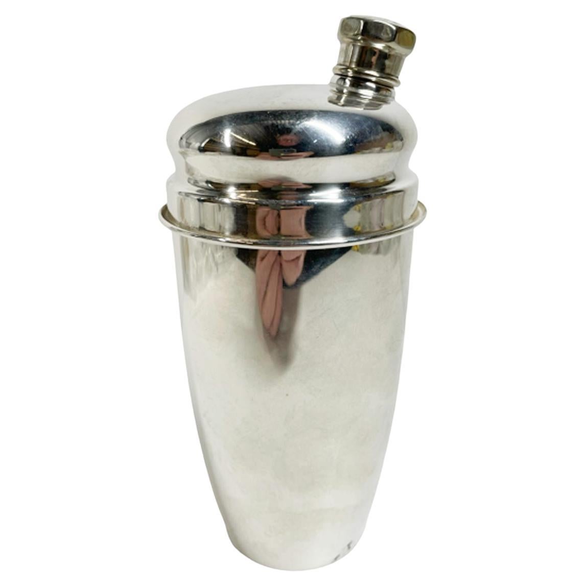Art Deco Silver Plate Cocktail Shaker by Bernard Rice's Sons For Sale