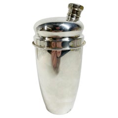 Antique Art Deco Silver Plate Cocktail Shaker by Bernard Rice's Sons