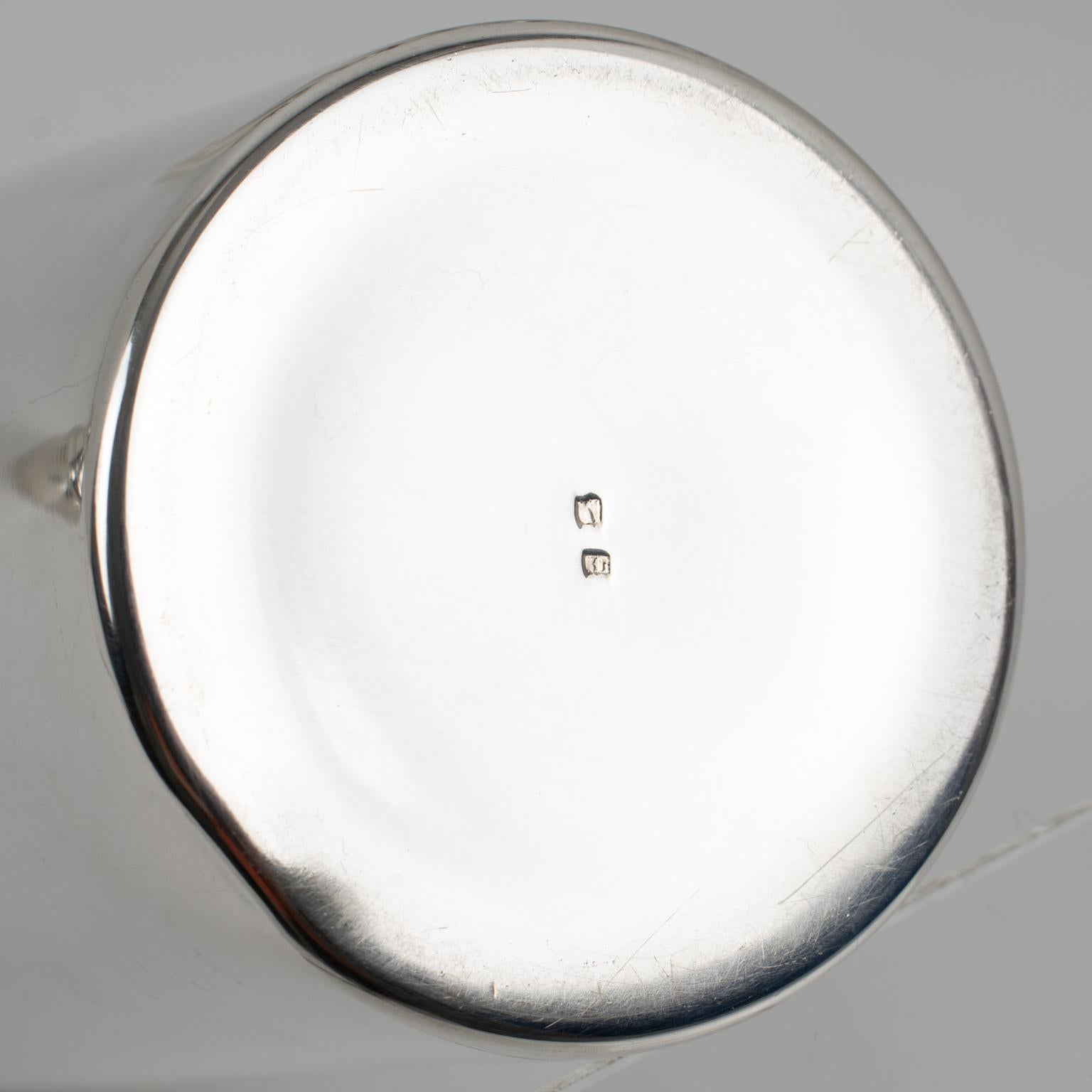 Coctelera Art Decó de chapa de plata de Biais-Noirot París, años 40 Metal en venta