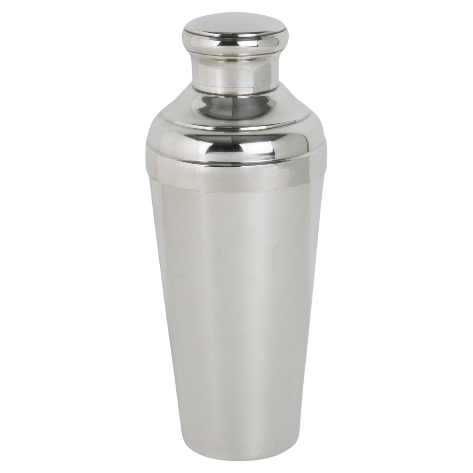 Shaker da cocktail in argento Art Deco di Biais-Noirot Paris, anni '40